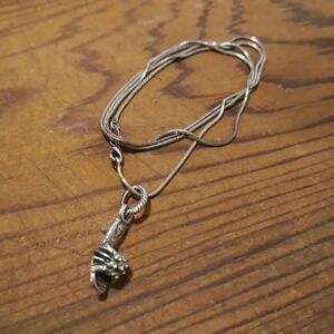 Sterling high heel necklace